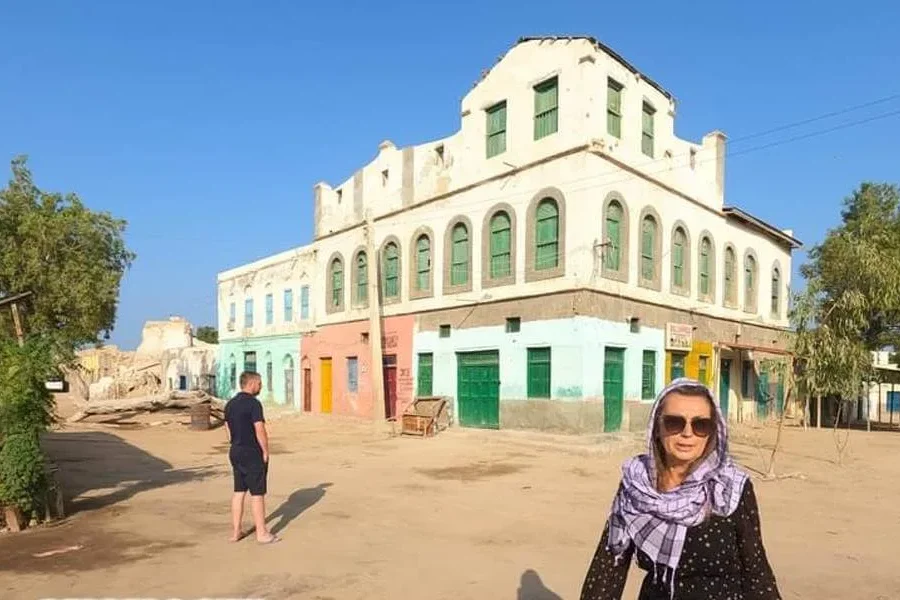 Travelers exploring the historic old city of Berbera, Somaliland